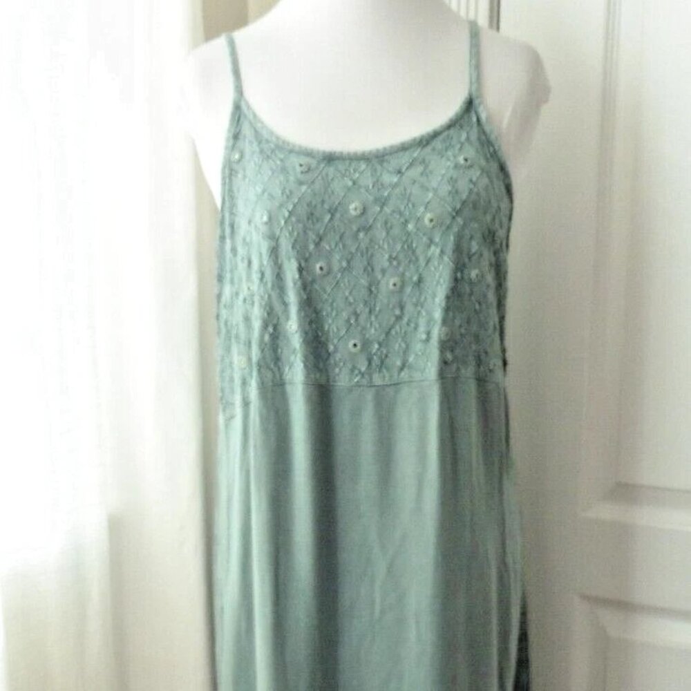 RAPP Vintage Long Dress M/L Boho Hippie Embroidered w/Mirrors 90'S Y2K